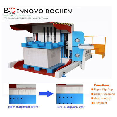 Pile Turning Turner Machine untuk Penghapusan debu dan penyelarasan udara di industri percetakan dan kemasan