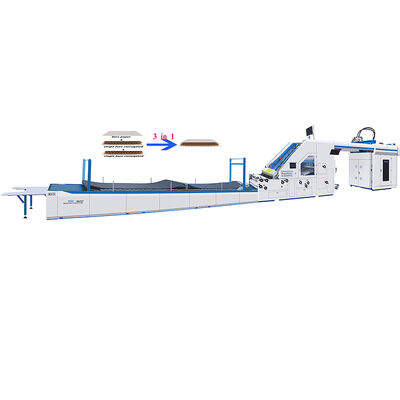 SFH1500 Gaya Baru Diperbarui Tiga dalam Satu Servo Otomatis 5 Ply Flute Laminating Machine Untuk Kotak Karton Bergelombang