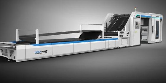 Mesin Laminator Seruling Kecepatan Tinggi Sepenuhnya Otomatis 2200x2200mm Untuk Lembaran Laminating Ke Lembaran
