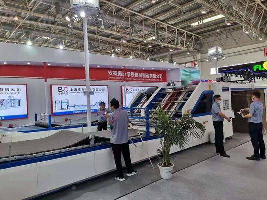 Mesin Laminator Flute Otomatis Kecepatan Tinggi Biru Dan Putih 2200x2000mm