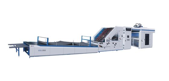 Otomatis 2+2+1 Tiga Dalam Satu 5 Ply Mesin Laminasi Kertas Bergelombang Flute Berkecepatan Tinggi Dengan Servo Motor