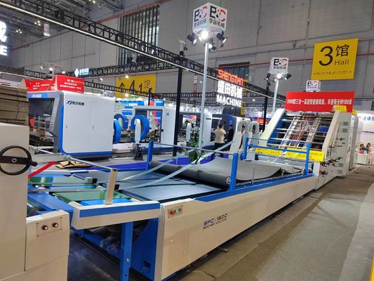 Mesin Laminating Flute Bergelombang Otomatis 5ply Three In One Multifungsi