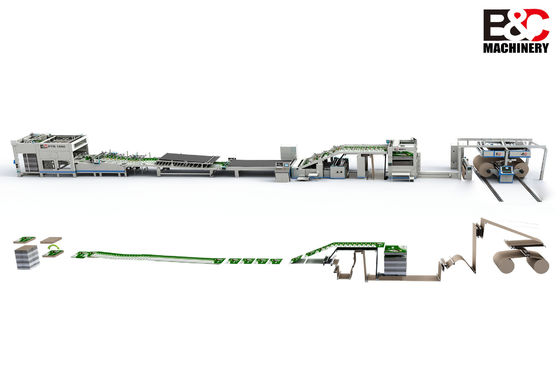 High Speed Flute Litho Laminator 1.0mm Automatic Roll Feeding Printed Paper 150meters/Min