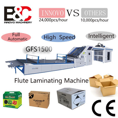 Mesin Laminasi Laminasi Kartu Papan Bergelombang Otomatis Cerdas Mesin Laminator Flute Kecepatan Tinggi 200meter/menit