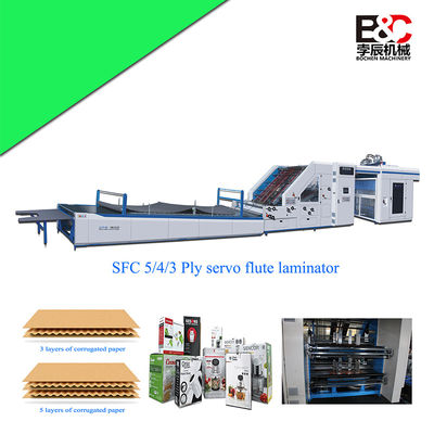 Servo Tipe 5 Ply Mesin Laminasi Flute Otomatis Untuk Corrugated
