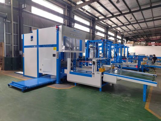 Otomatis kertas bergelombang Flip Flop Palet Stacker Dan Mesin Pengumpulan