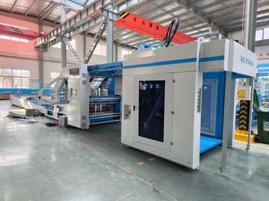Kecepatan tinggi 5 Ply Servo dikendalikan lembaran ke lembaran mesin laminasi untuk kombinasi corrugated dan karton
